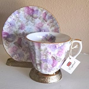 Bone China Tea Cup & Saucer ROYAL PATRICIAN Hydrangea (C14)